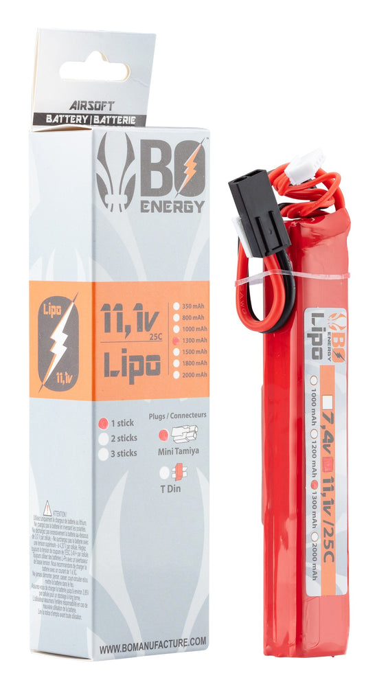 BATTERIE LIPO 3S 11,1V 1 STICK 1300mAh T-DEAN BO