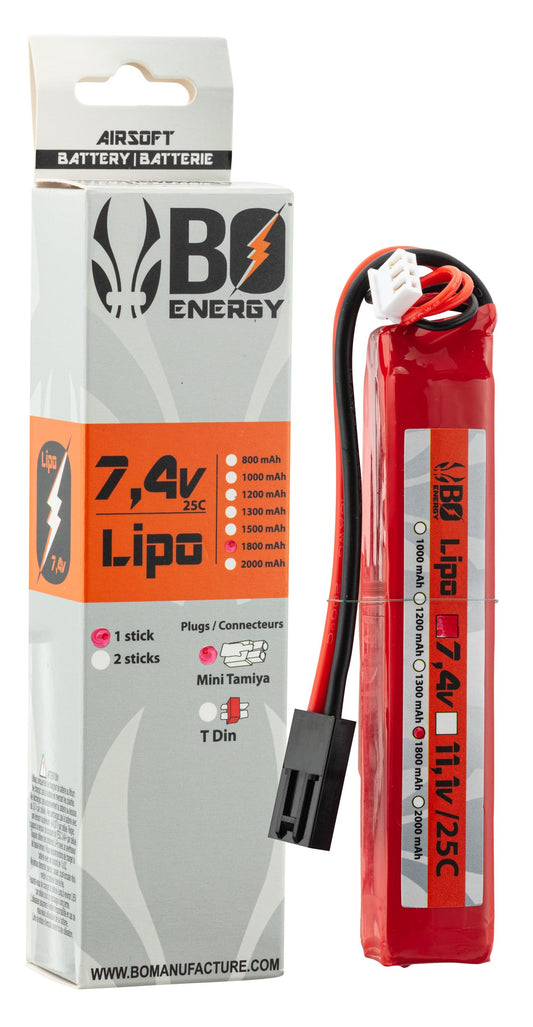 BATTERIE LIPO 2S 7,4V 1 STICK 1800mAh MINI TAMYIA BO